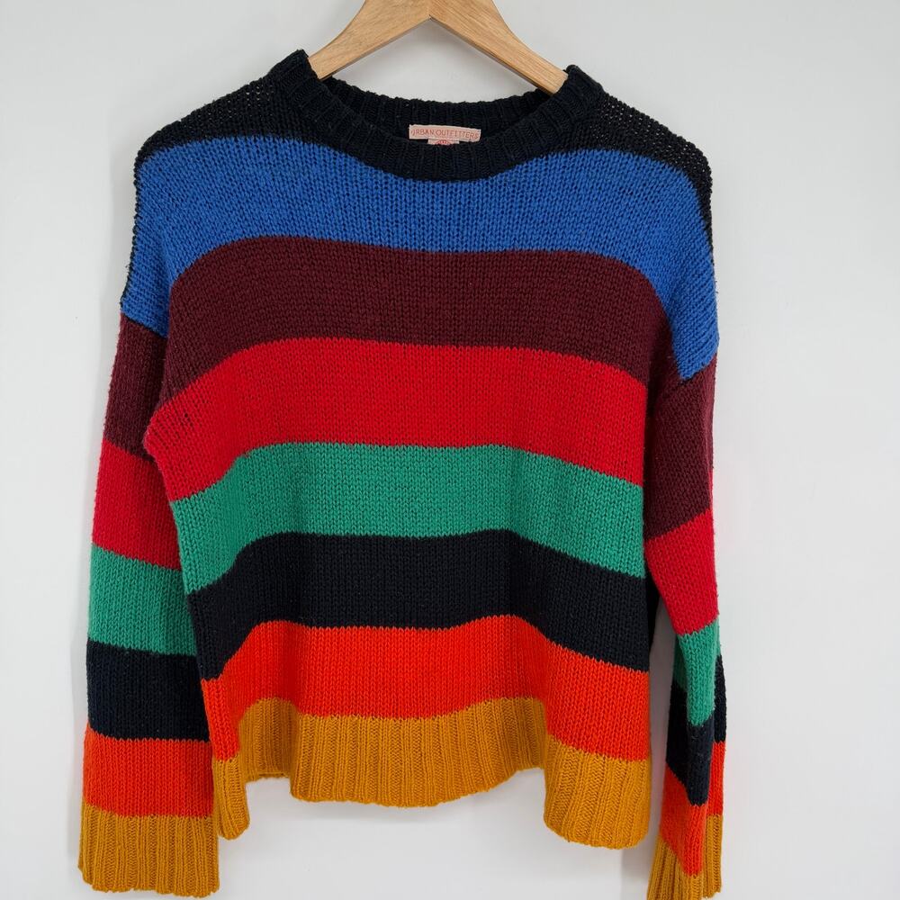 Urban Outfitters Sweater Women’s Small Color Block Oversized Bohemian Western